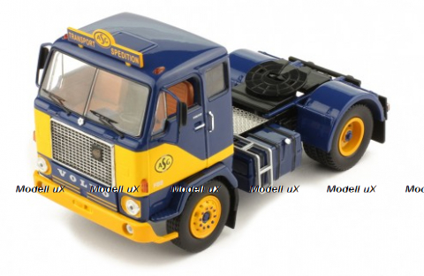 Volvo F88 Tractor Truck 2-ASSI 1971 yellow blue, TR034, IXO 1:43
