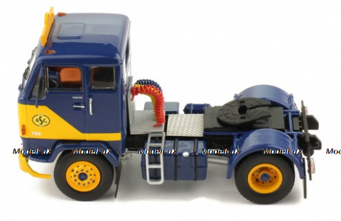 Volvo F88 Tractor Truck 2-ASSI 1971 yellow blue, TR034, IXO 1:43