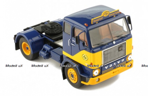 Volvo F88 Tractor Truck 2-ASSI 1971 yellow blue, TR034, IXO 1:43