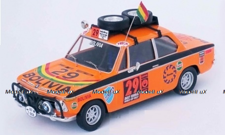 BMW 2002 ti, No.29, Bolivia, London-Mexico World Cup Rally, W.Bendek/D.Hubner/J.Burgoa, 1970, Trofeu 1:43