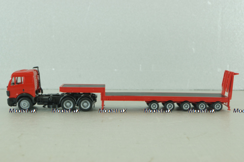 Mercedes SK 2436 with semi trailer, red 141963, Herpa 1:87