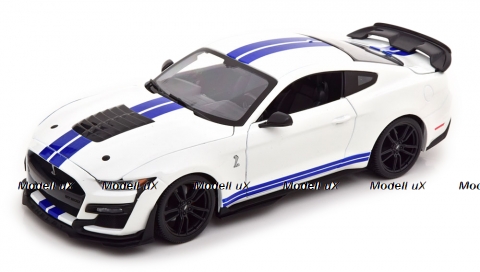 Ford Mustang Shelby GT500 white/blue, 31452, Maisto 1:18