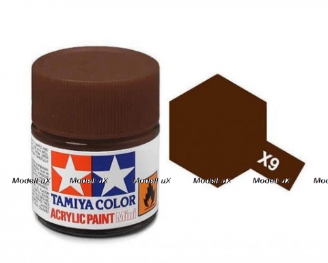 Краска глянцевая акриловая (Коричневая), Tamiya X-9