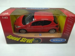 Peugeot 207 red, Welly 1:43