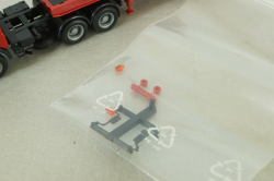 Mercedes SK 2436 with semi trailer, red 141963, Herpa 1:87